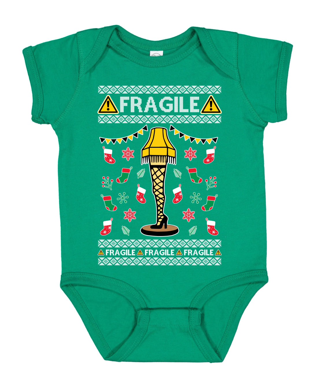 Fragile Leg Lamp Movie Ugly Christmas Sweater Baby Creeper Boys Girls Infant Bodysuit