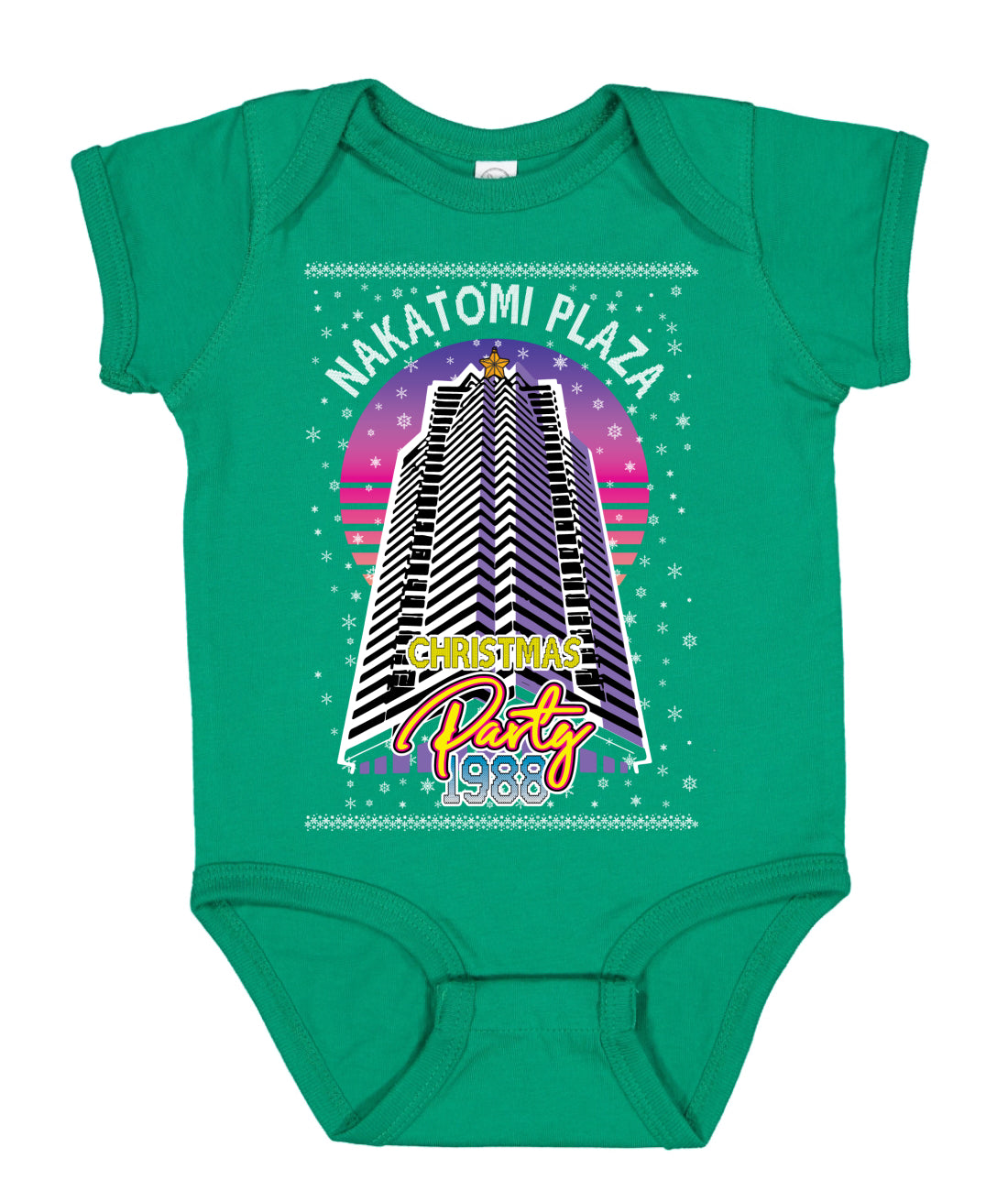 Retro Nakatomi Plaza 1988 Holiday Party Ugly Christmas Sweater Baby Creeper Boys Girls Infant Bodysuit