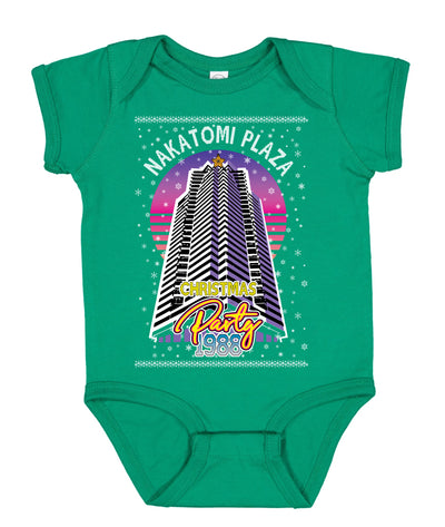 Retro Nakatomi Plaza 1988 Holiday Party Ugly Christmas Sweater Baby Creeper Boys Girls Infant Bodysuit