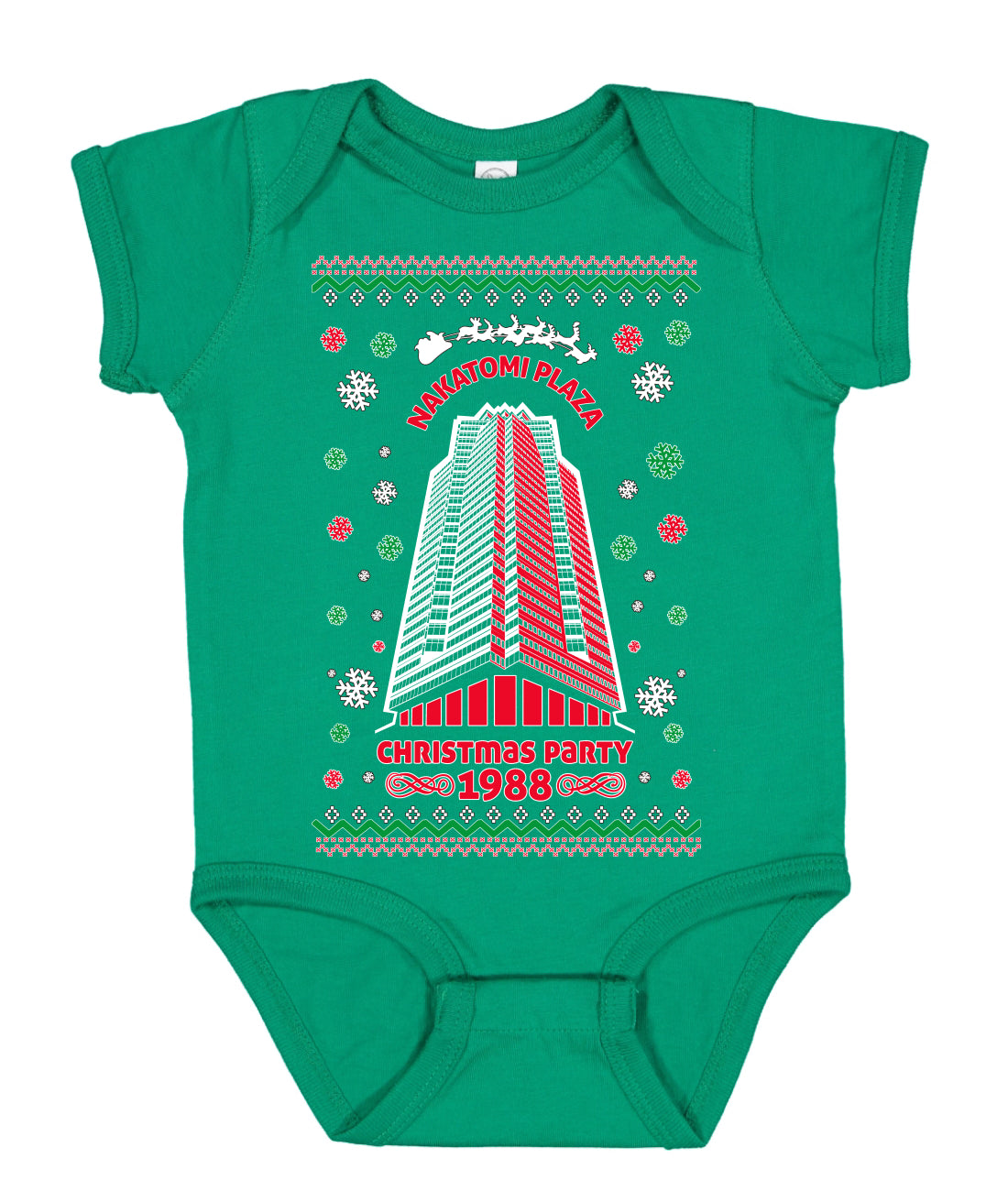 Nakatomi Plaza Christmas Party 1988 Ugly Christmas Sweater Baby Creeper Boys Girls Infant Bodysuit