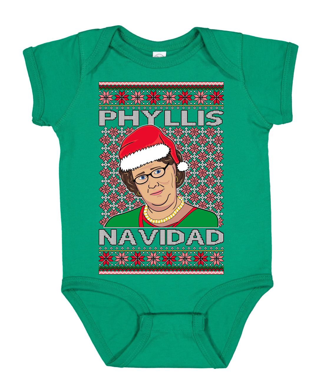 Office Phyllis Navidad Happy Holiday Ugly Christmas Sweater Baby Creeper Boys Girls Infant Bodysuit