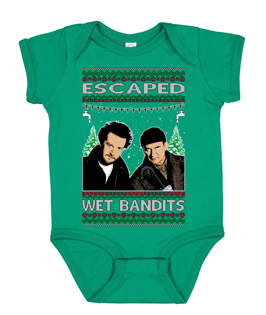 Escaped Bandits Classic Home Holiday Movie Ugly Christmas Sweater Baby Creeper Boys Girls Infant Bodysuit