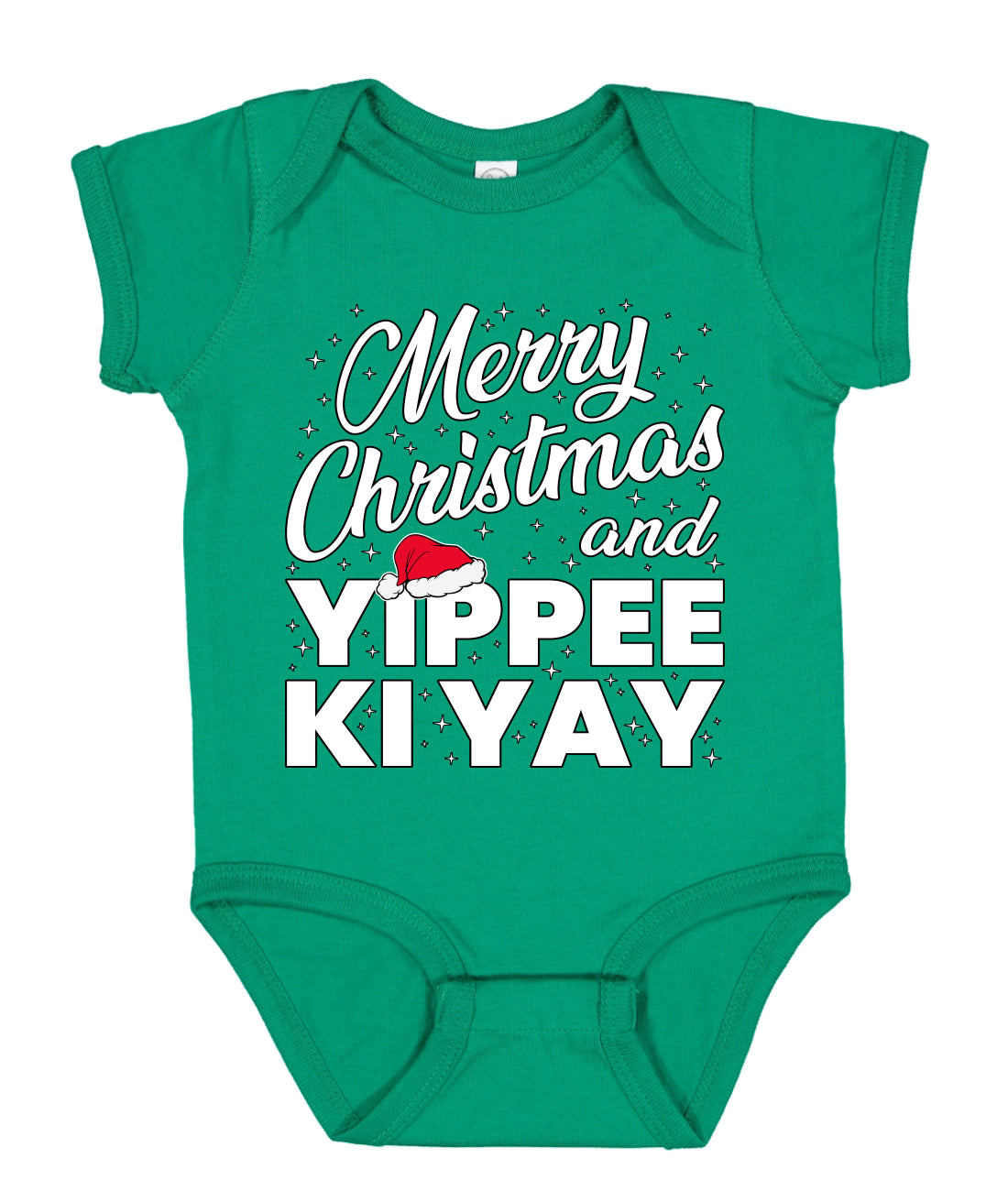 Merry Christmas and Yippee Ki Yay Ugly Christmas Sweater Baby Creeper Boys Girls Infant Bodysuit