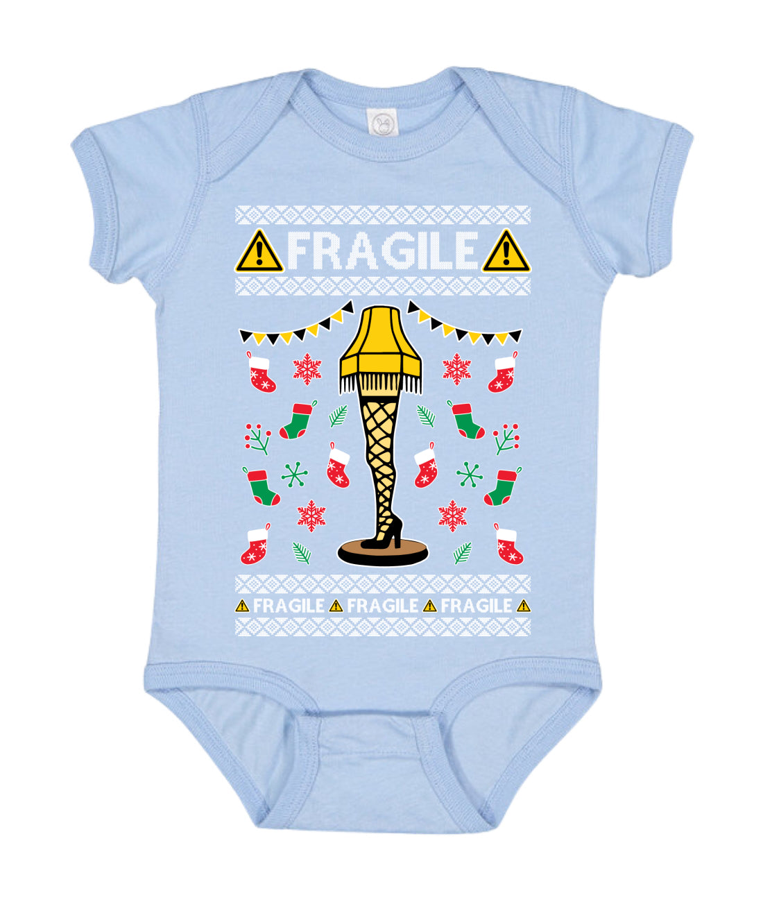 Fragile Leg Lamp Movie Ugly Christmas Sweater Baby Creeper Boys Girls Infant Bodysuit