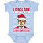 I Declare Christmasss Michael Scott Office Tv Ugly Christmas Sweater Baby Creeper Boys Girls Infant Bodysuit