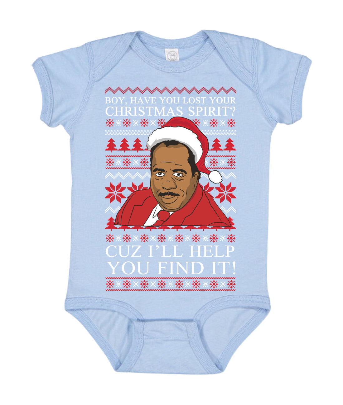 Christmas Spirit I'll Help You Find It Stanley Hudson Ugly Christmas Sweater Baby Creeper Boys Girls Infant Bodysuit