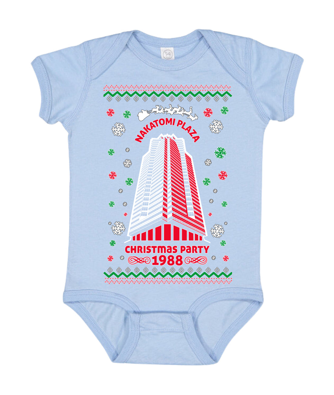 Nakatomi Plaza Christmas Party 1988 Ugly Christmas Sweater Baby Creeper Boys Girls Infant Bodysuit