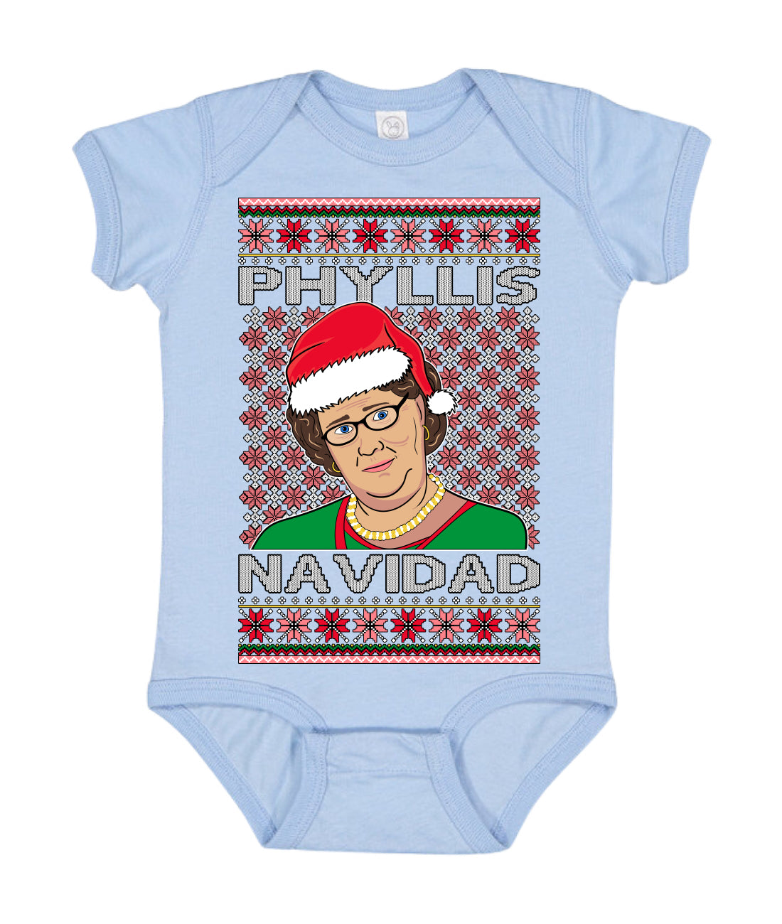 Office Phyllis Navidad Happy Holiday Ugly Christmas Sweater Baby Creeper Boys Girls Infant Bodysuit