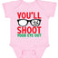 You'll Shoot Your Eye Out Movie Parody Ugly Christmas Sweater Baby Creeper Boys Girls Infant Bodysuit