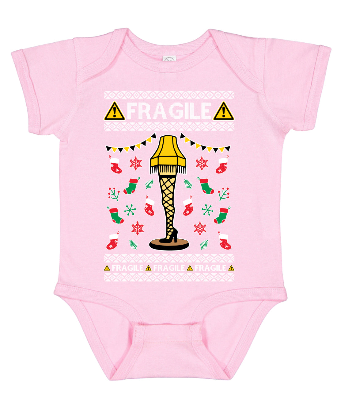 Fragile Leg Lamp Movie Ugly Christmas Sweater Baby Creeper Boys Girls Infant Bodysuit