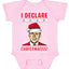 I Declare Christmasss Michael Scott Office Tv Ugly Christmas Sweater Baby Creeper Boys Girls Infant Bodysuit