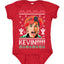 Kevin's Mom Screaming Kevin! Ugly Christmas Sweater Baby Creeper Boys Girls Infant Bodysuit