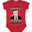 Merry Creedmas Office Humor TV Ugly Christmas Sweater Baby Creeper Boys Girls Infant Bodysuit