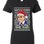 Santas Coming That's What She Said Michael Scott Ugly Christmas Sweater Womens Graphic T-Shirt