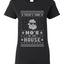 Theres Some Hos in the House Santa Ugly Christmas Sweater Womens Graphic T-Shirt