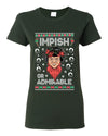 Impish or Admirable Dwight Schrute Ugly Christmas Sweater Womens Graphic T-Shirt