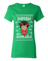 Impish or Admirable Dwight Schrute Ugly Christmas Sweater Womens Graphic T-Shirt