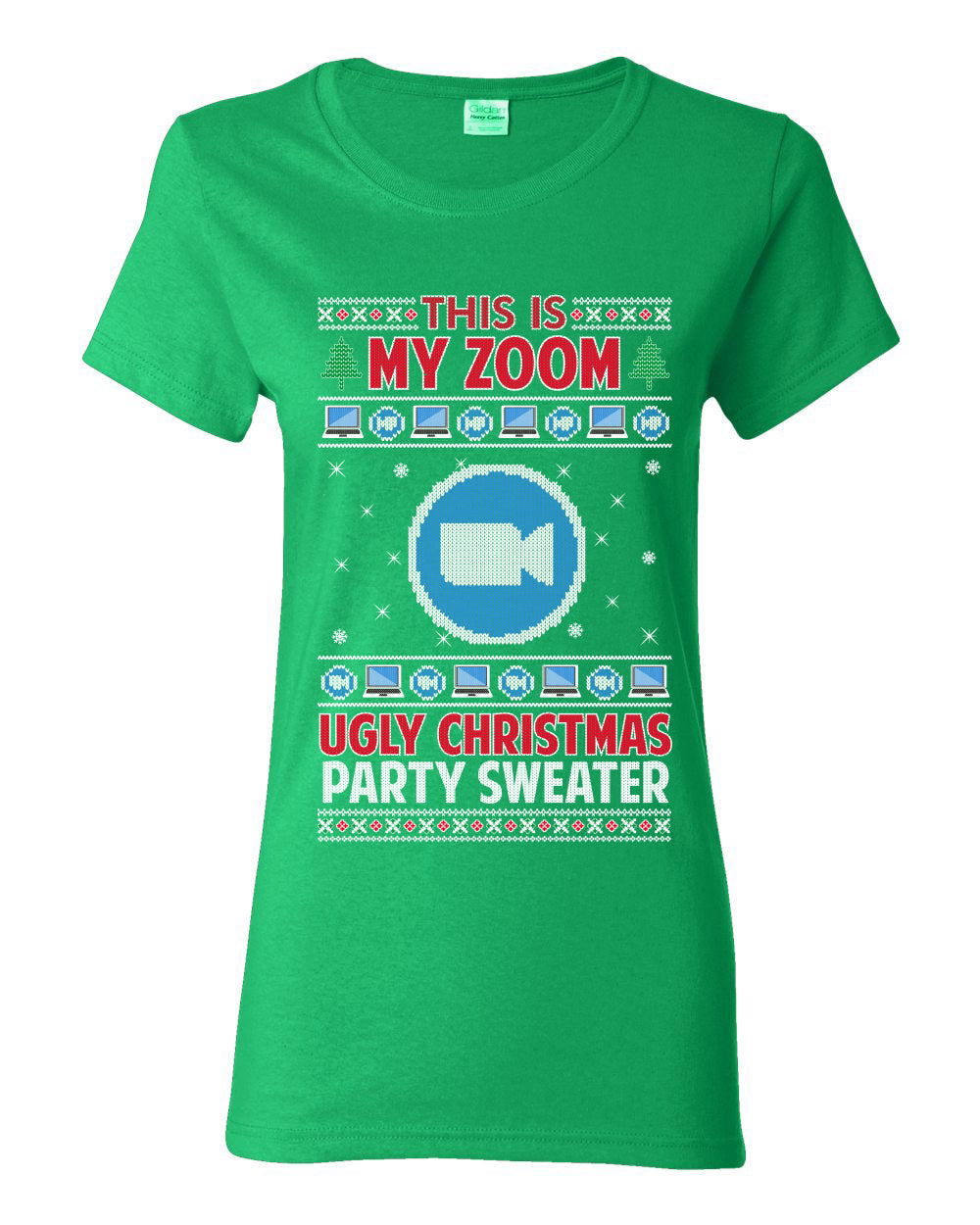This Is My Zoom Ugly Christmas Party Sweater Ugly Christmas Sweater Womens Graphic T-Shirt