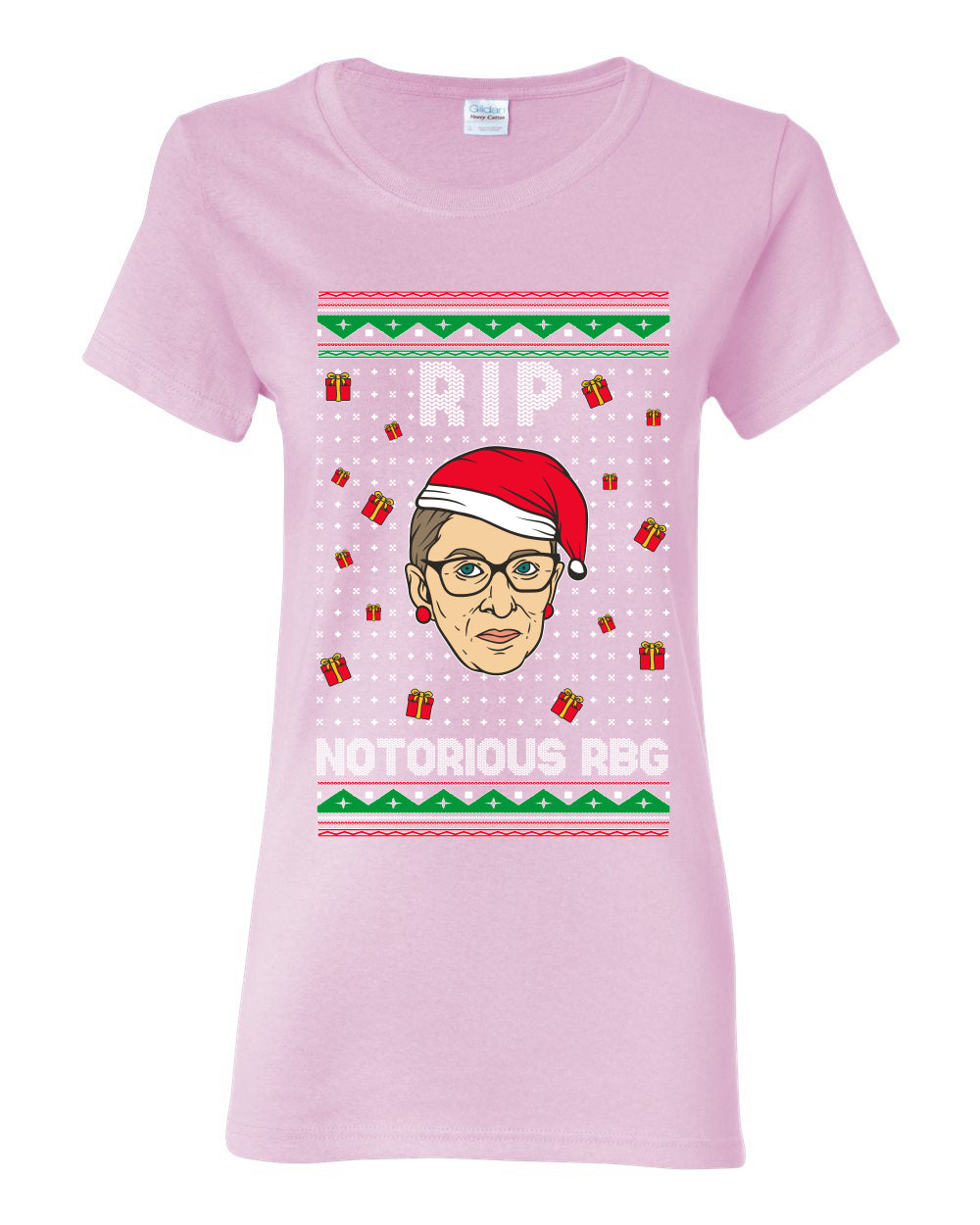 RIP Notorious RBG Ruth Bader Ginsburg Ugly Christmas Sweater Womens Graphic T-Shirt