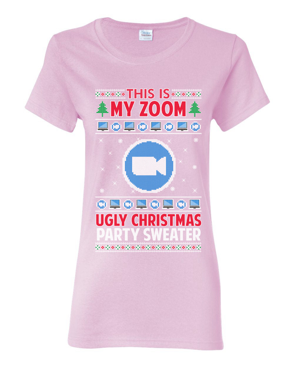 This Is My Zoom Ugly Christmas Party Sweater Ugly Christmas Sweater Womens Graphic T-Shirt