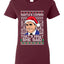 Santas Coming That's What She Said Michael Scott Ugly Christmas Sweater Womens Graphic T-Shirt