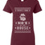 Theres Some Hos in the House Santa Ugly Christmas Sweater Womens Graphic T-Shirt