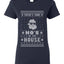 Theres Some Hos in the House Santa Ugly Christmas Sweater Womens Graphic T-Shirt