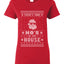 Theres Some Hos in the House Santa Ugly Christmas Sweater Womens Graphic T-Shirt