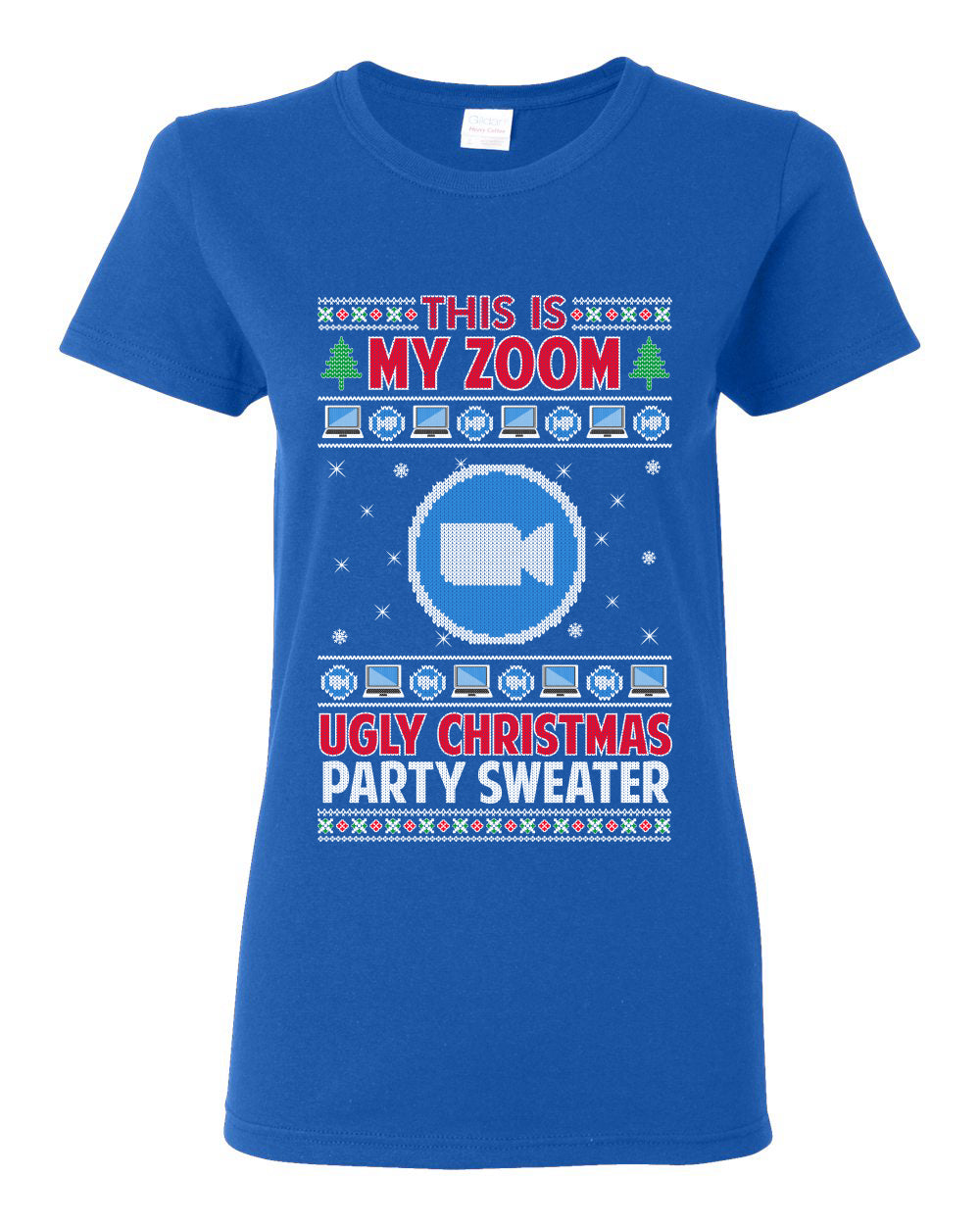 This Is My Zoom Ugly Christmas Party Sweater Ugly Christmas Sweater Womens Graphic T-Shirt