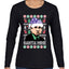 Santa Mike Michael Scott The Office Ugly Christmas Sweater Womens Graphic Long Sleeve T-Shirt