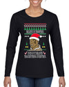 Tyson lisp Believe In Thomthin Thacrifithing Everythin Ugly Christmas Sweater Womens Graphic Long Sleeve T-Shirt