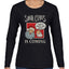 Santa Claus Is Coming, That's What She Said Christmas Womens Graphic Long Sleeve T-Shirt