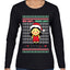 Red Light Green Light Ugly Christmas Sweater Womens Graphic Long Sleeve T-Shirt