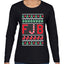 FJB Candy Cane  Ugly Christmas Sweater Womens Graphic Long Sleeve T-Shirt