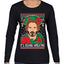 It's Keanu Wreaths Ugly Christmas Sweater Womens Graphic Long Sleeve T-Shirt