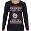 Under The Missle Toe Ugly Christmas Sweater Womens Graphic Long Sleeve T-Shirt