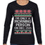 I'm Only A Morning Person on December 25th Ugly Christmas Sweater Womens Graphic Long Sleeve T-Shirt