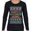 Santa's Favorite Homo Ugly Christmas Sweater Womens Graphic Long Sleeve T-Shirt