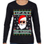 Original Hipster IPAs and Sleigh?!  Ugly Christmas Sweater Womens Graphic Long Sleeve T-Shirt