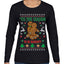 Tis' The Season To Be Naughty Ugly Christmas Sweater Womens Graphic Long Sleeve T-Shirt
