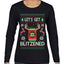Let's Get Blitzened Rein Beer Ugly Christmas Sweater Womens Graphic Long Sleeve T-Shirt