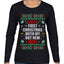 First Christmas With My Hot New Wife Ugly Christmas Sweater Womens Graphic Long Sleeve T-Shirt