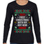 First Christmas With My Hot New Fiance Ugly Christmas Sweater Womens Graphic Long Sleeve T-Shirt