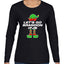 Let's Go Brandon Elf Christmas Womens Graphic Long Sleeve T-Shirt