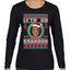 Le'th Go Brandon  Ugly Christmas Sweater Womens Graphic Long Sleeve T-Shirt