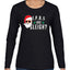Hipster Santa IPAs and Sleigh? Christmas Womens Graphic Long Sleeve T-Shirt