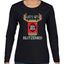 Let's Get Blitzened Christmas Womens Graphic Long Sleeve T-Shirt