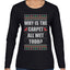 Todd Margo Why Is The Carpet All Wet Todd? Individual Couples Ugly Christmas Sweater Womens Graphic Long Sleeve T-Shirt