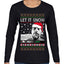 Hunter Let It Snow Biden Ugly Christmas Sweater Womens Graphic Long Sleeve T-Shirt