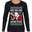 Friday Hood Santa  Ugly Christmas Sweater Womens Graphic Long Sleeve T-Shirt